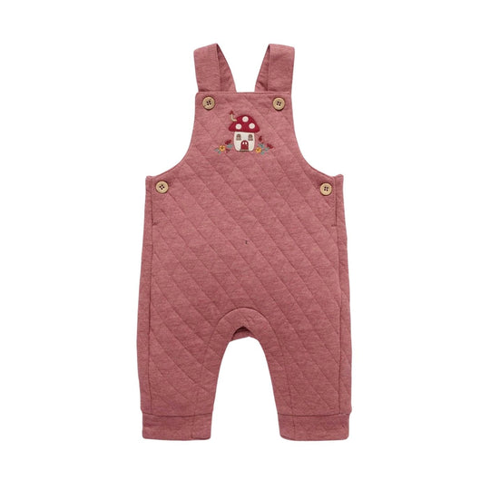 Quilted Overall - Toadstool Melange by Purebaby