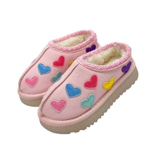 Candy Heart Sherpa Booties by Lola + The Boys