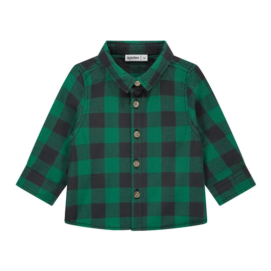 Baby Button Up Shirt - Turtle Plaid by Babyface