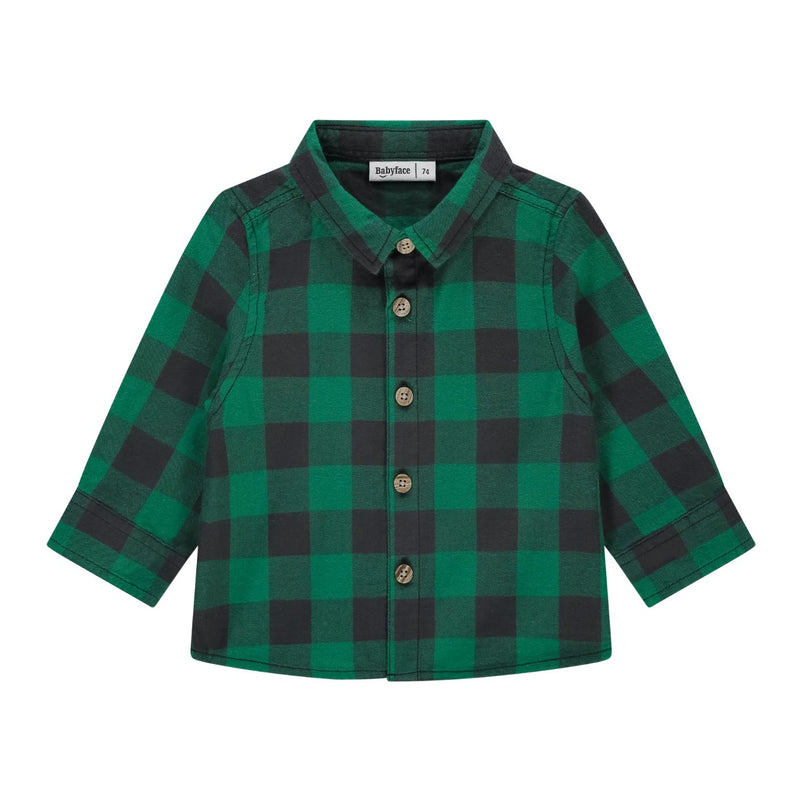 Baby Button Up Shirt - Turtle Plaid by Babyface