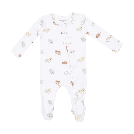 Bamboo 2 Way Zipper Footie - Puppy Snuggle Club by Angel Dear