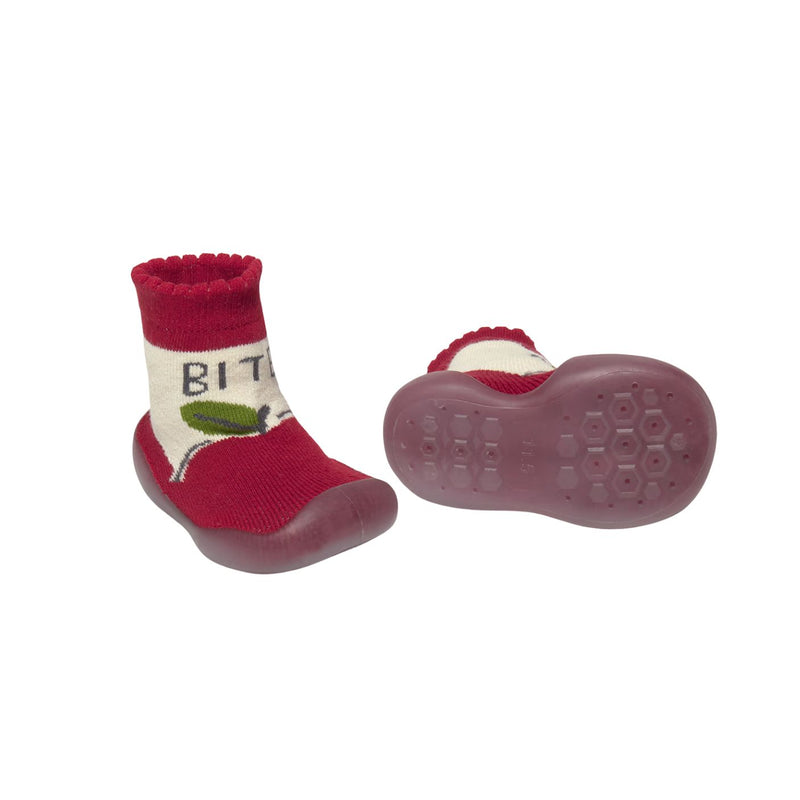 Apple "Bite Me" Socks with Flexible Non-Slip Soles by Mayoral