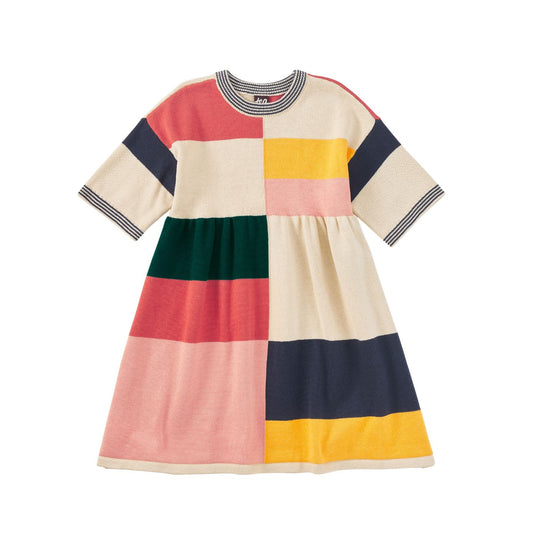 Colorblock Sweater Dress - Almond by Tea Collection