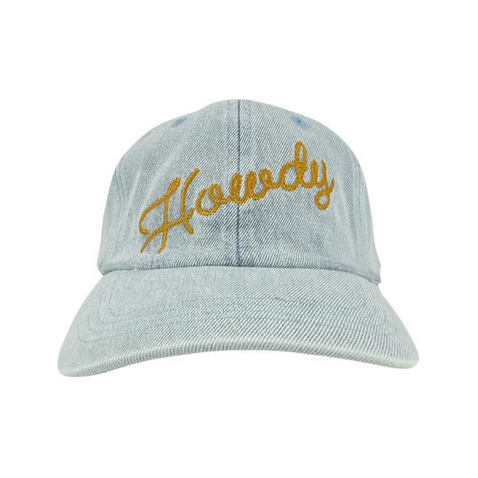 Howdy Six Panel Hat - Washed Denim by Tiny Whales
