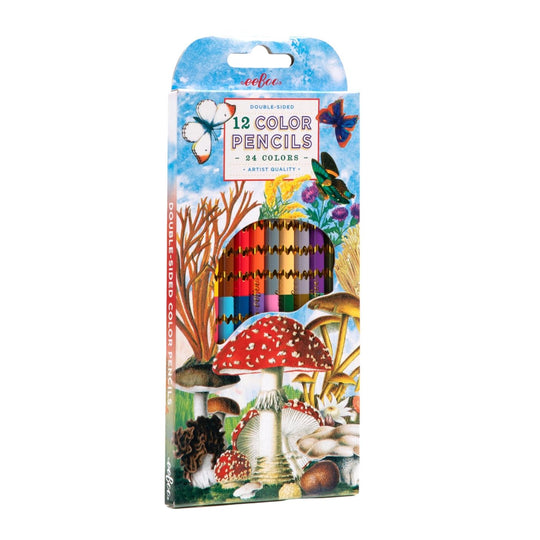 Mushroom 12 Double Sided Color Pencils by Eeboo