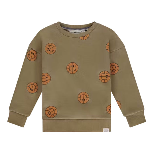 Happy Basketballs Sweatshirt - Camel by Babyface