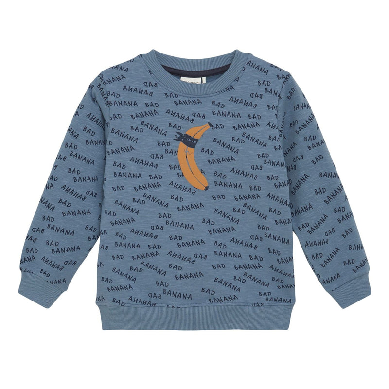 Bad Banana Sweatshirt - Blue by Minymo