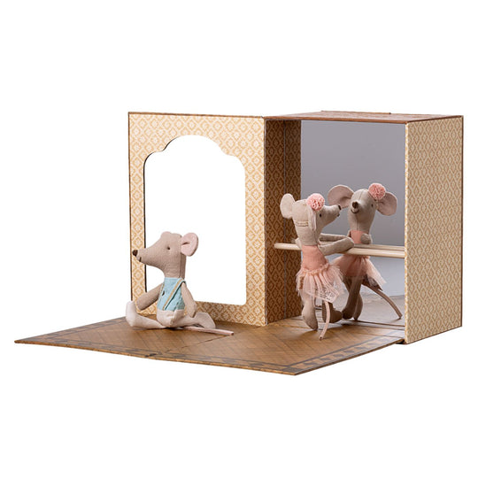 Ballet Mice in Dance Studio, Little Brother and Little Sister by Maileg