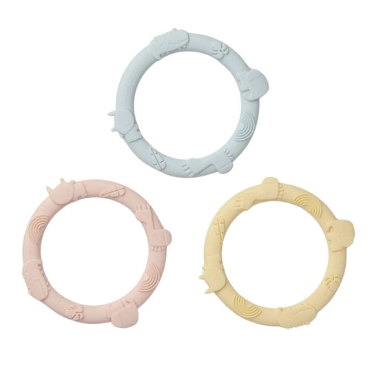 Wild Teething Ring Set - Pastel by Loulou Lollipop