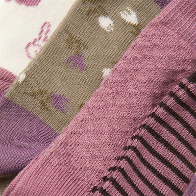 5 Pack Socks - Polka Dots/Purple Mix by Minymo