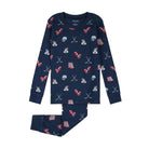 Floral pajama set on a white background