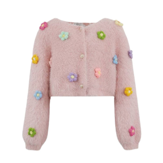 3D Rainbow Daisy Cardigan by Lola + The Boys
