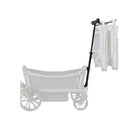 White wagon with black handle on a white background