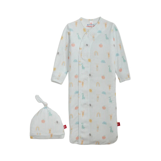 Lullaby Sky Blue Modal Magnetic Gown & Hat Set by Magnetic Me