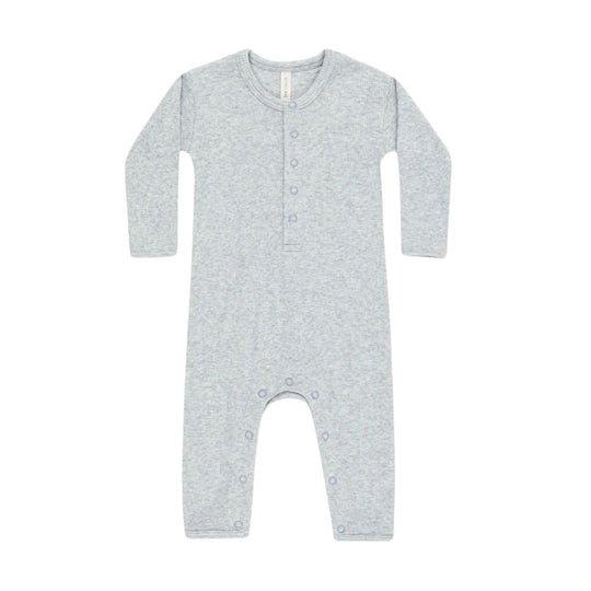 Ribbed Baby Jumpsuit - Dusty Blue by Quincy Mae