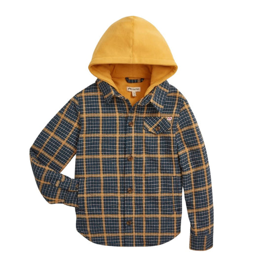 Glen Flannel Hoodie - Evergreen Check by Appaman