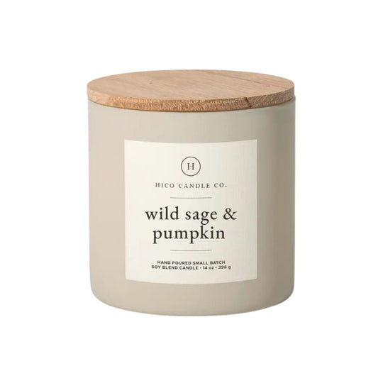 Wild Sage & Pumpkin 14oz Candle by Hico Candle Co.