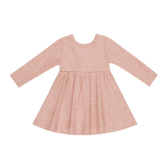 Ribbed Long Sleeve Dress - Rose by Quincy Mae