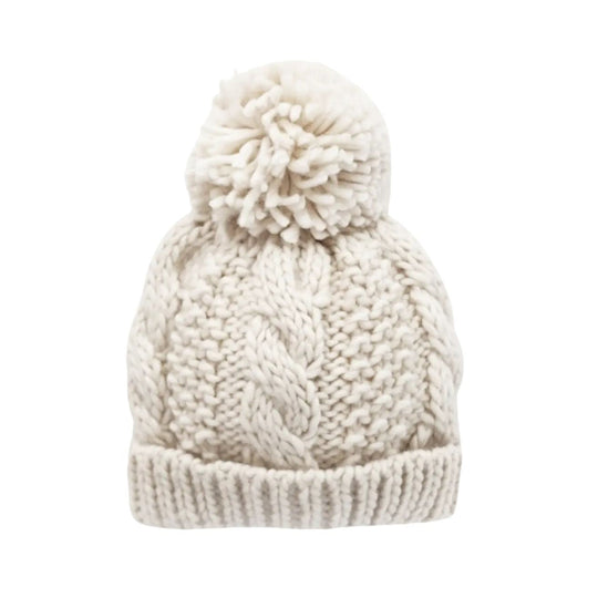 Cable Knit Hat - Natural by Huggalugs