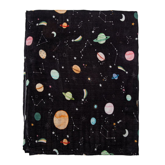 Luxe Muslin Swaddle - Planets by Loulou Lollipop