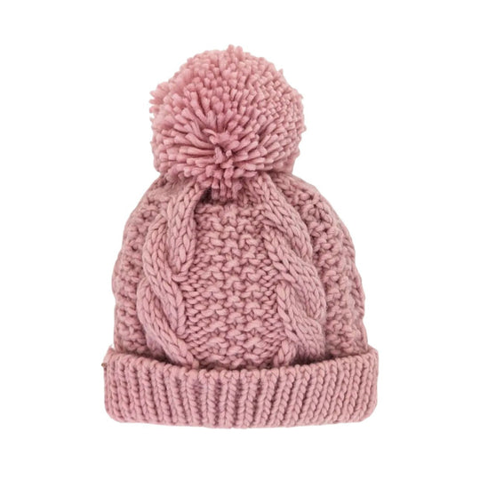 Cable Knit Hat - Rosy Pink by Huggalugs