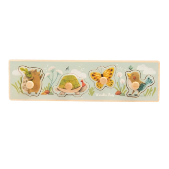 The Three Little Rabbits Wooden Puzzle by Moulin Roty