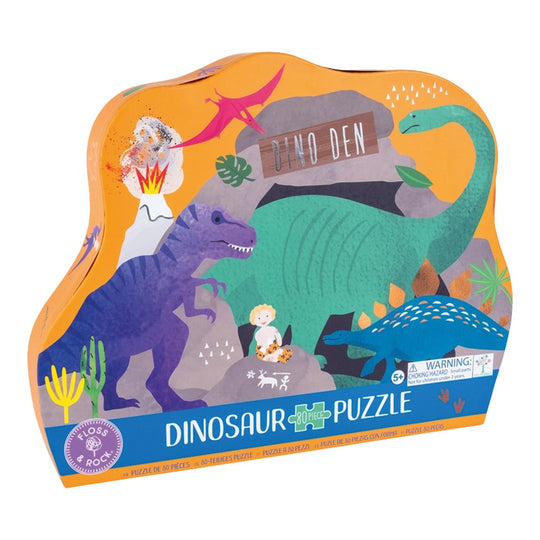 Dino Diplodocus" Shaped Jigsaw - 80 Pieces by Floss & Rock