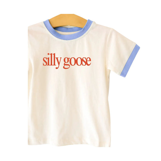 Silly Goose Kids Ringer T-Shirt by Polished Prints