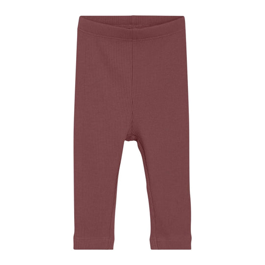 Ribbed Leggings - Withered Rose by Minymo