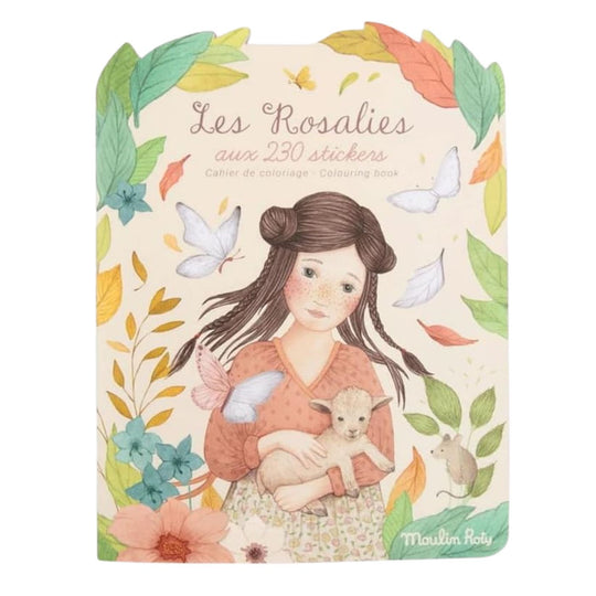 Les Rosalies Coloring and Sticker Book by Moulin Roty
