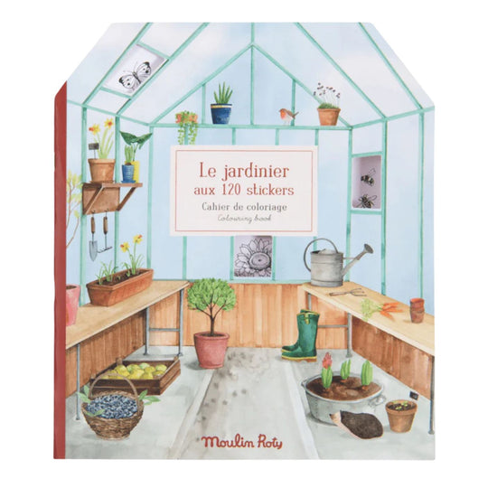 Le Jardinier Coloring and Sticker Book by Moulin Roty