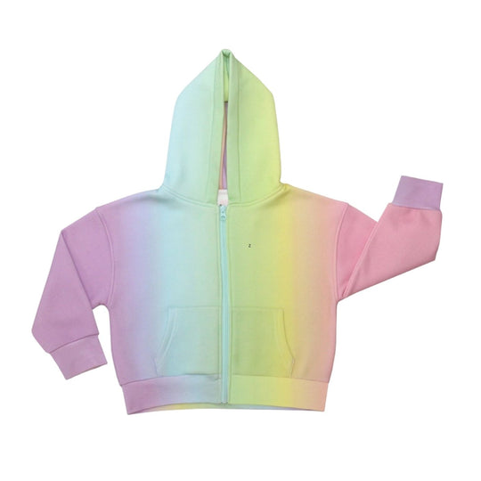 Rainbow Zip-Up Hoodie by Rebloomed Kids