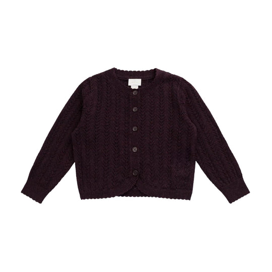 Maxine Knitted Cardigan - Blackcurrant by Jamie Kay