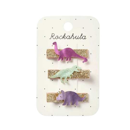 Shimmer Dinosaur Bar Clips by Rockahula Kids