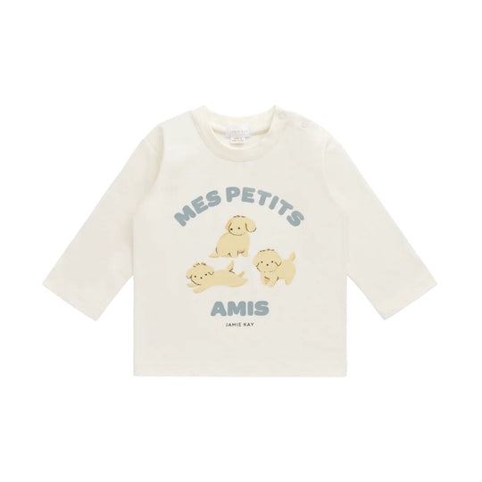 Organic Cotton Marshall Long Sleeve Top - Pristine by Jamie Kay