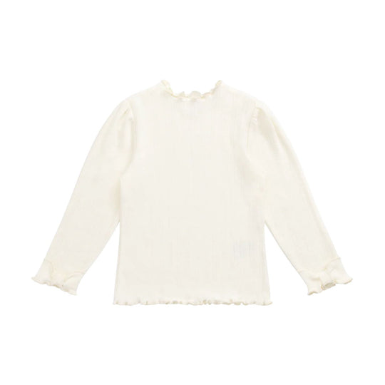 Organic Cotton Pointelle Eliane Top - Parchment by Jamie Kay