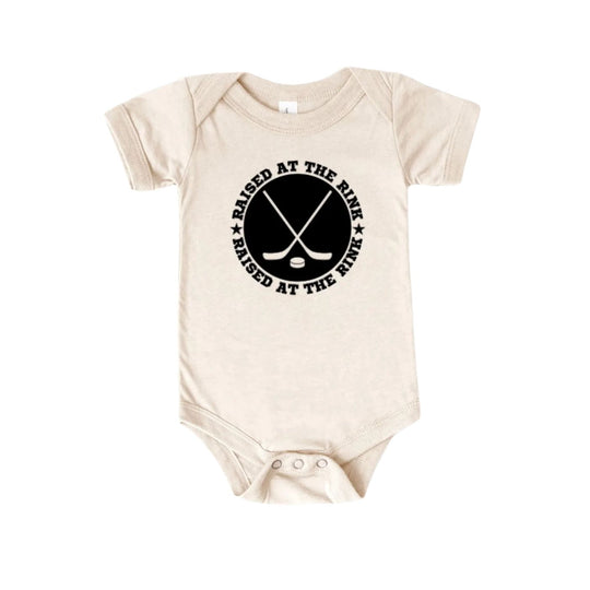Hockey Raised At the Rink Baby Bodysuit - Natural by Dorothy's Reason