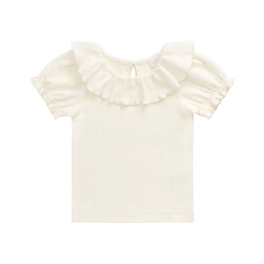 Organic Cotton Pointelle Marlene Top - Parchment by Jamie Kay