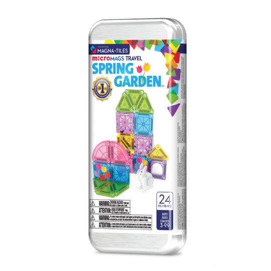 microMAGS 24-Piece Spring Garden Travel Set by Magna-Tiles