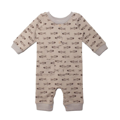 Isaiah Romper - Brown by Beckett + Bear