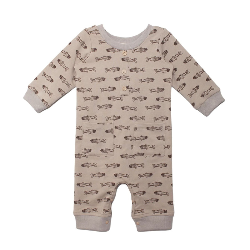 Isaiah Romper - Brown by Beckett + Bear