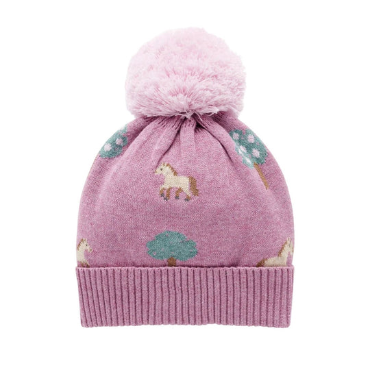 On The Farm Beanie - Lavender Orchard by Purebaby