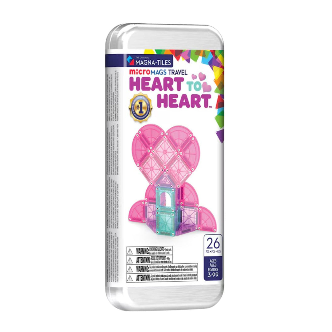 microMAGS 26-Piece Heart to Heart Travel Set by Magna-Tiles