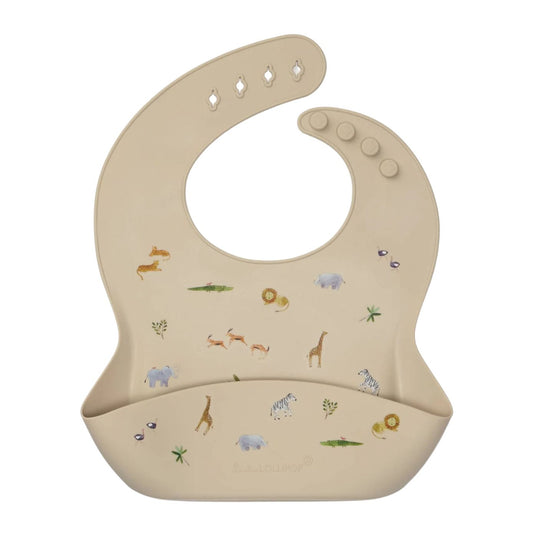 Silicone Bib - Safari by Loulou Lollipop
