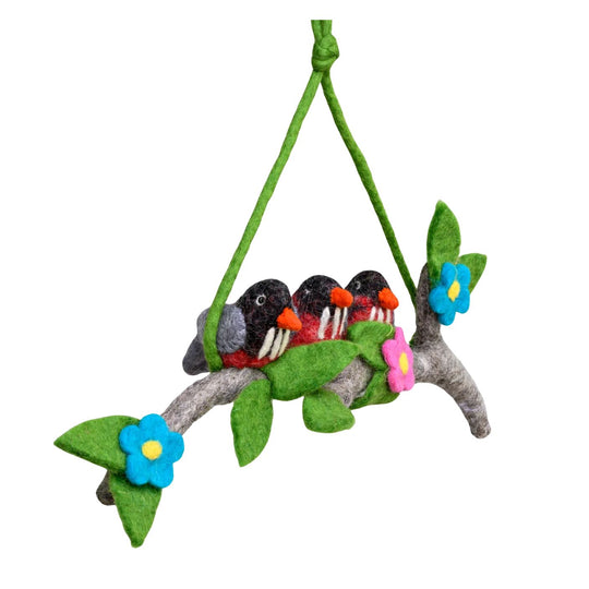 Wool Mobile - Red Robin by The Winding Road