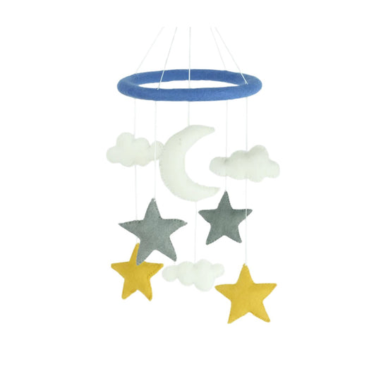 Wool Mobile - Stars and Moon by The Winding Road
