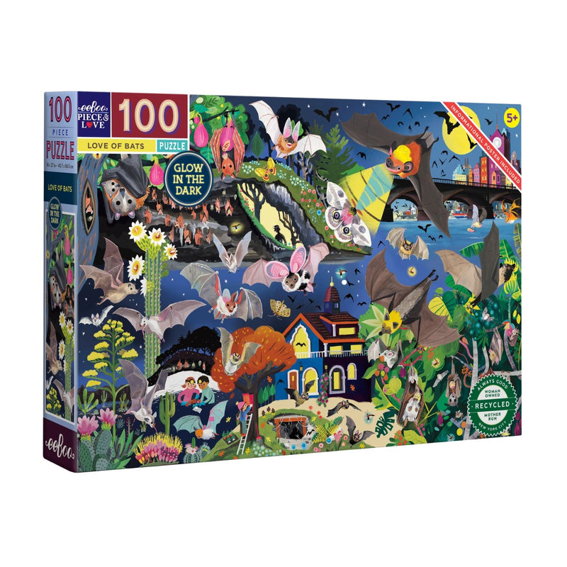 100 Piece Puzzle - Love of Bats by Eeboo