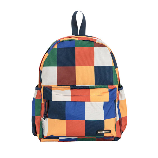 Multicolor Tiles School Bag by Bobo Choses