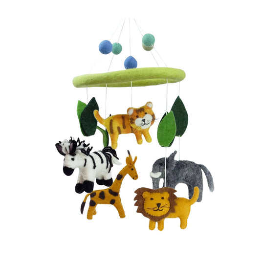 Wool Mobile - Baby Jungle Animals by The Winding Road