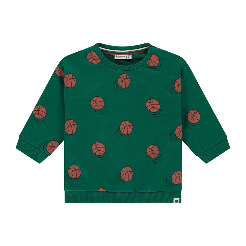 Baby Basketball Print Sweatshirt - Turtle by Babyface